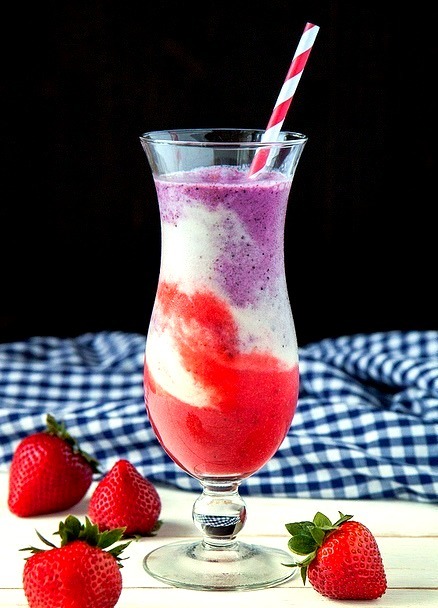 4th of July Smoothie Red, White, and Blueberry{Vegan}{by Will Cook For Friends}