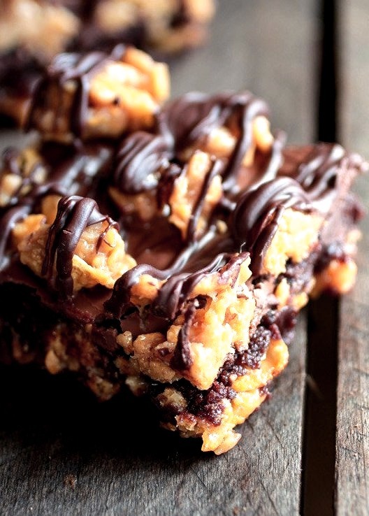 Recipe: Chewy Chocolate Drenched Peanut Butter Cornflake Crunch Fudge Brownies