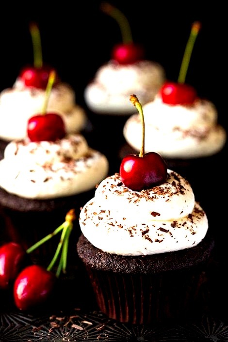 Black Forest Cupcakes Cooking Classy on We Heart It.