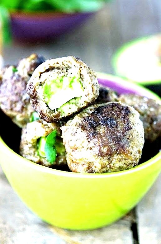 Avocado Stuffed Meatballs