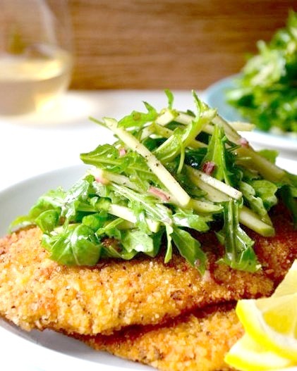 Chicken Milanese with Green Apple Salad