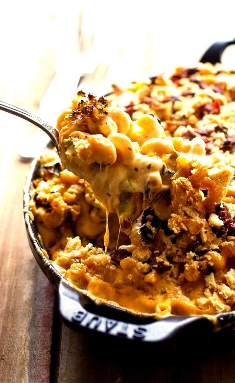 Butternut Squash and Brussels Sprouts Mac and Cheese